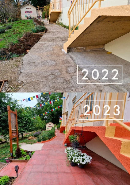 Allée Principale fin 2022 et printemps 2023