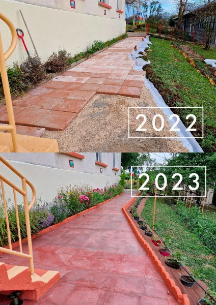 Allée Principale fin 2022 et printemps 2023