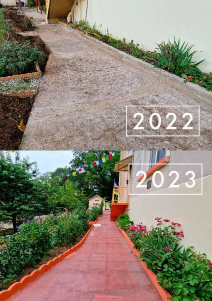 Allée Principale fin 2022 et printemps 2023