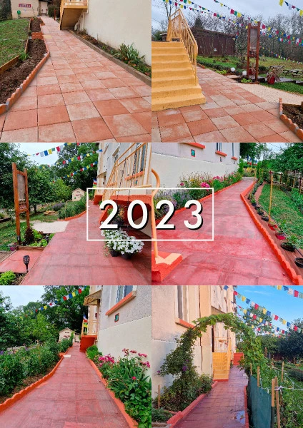 Restauration complétée de l'allée principale au printemps 2023